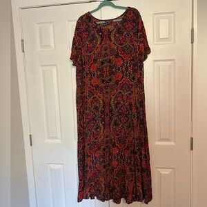 Roaman's Vibrant Boho Maxi Sundress